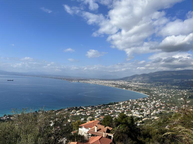 Kalamata from the mountain Taygetos