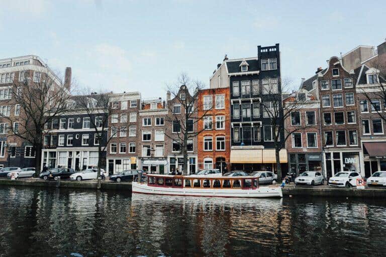 Amsterdam canal and buildings