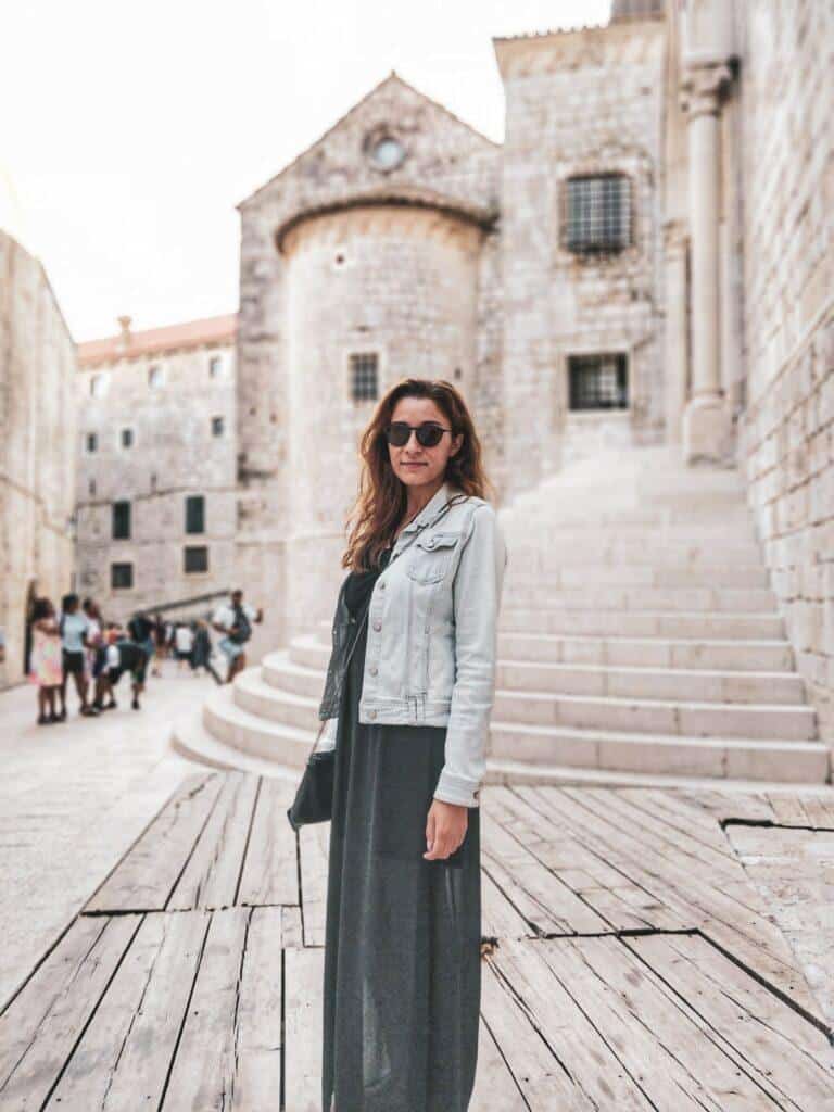 Simina posing in the Old Town of Dubrovnik