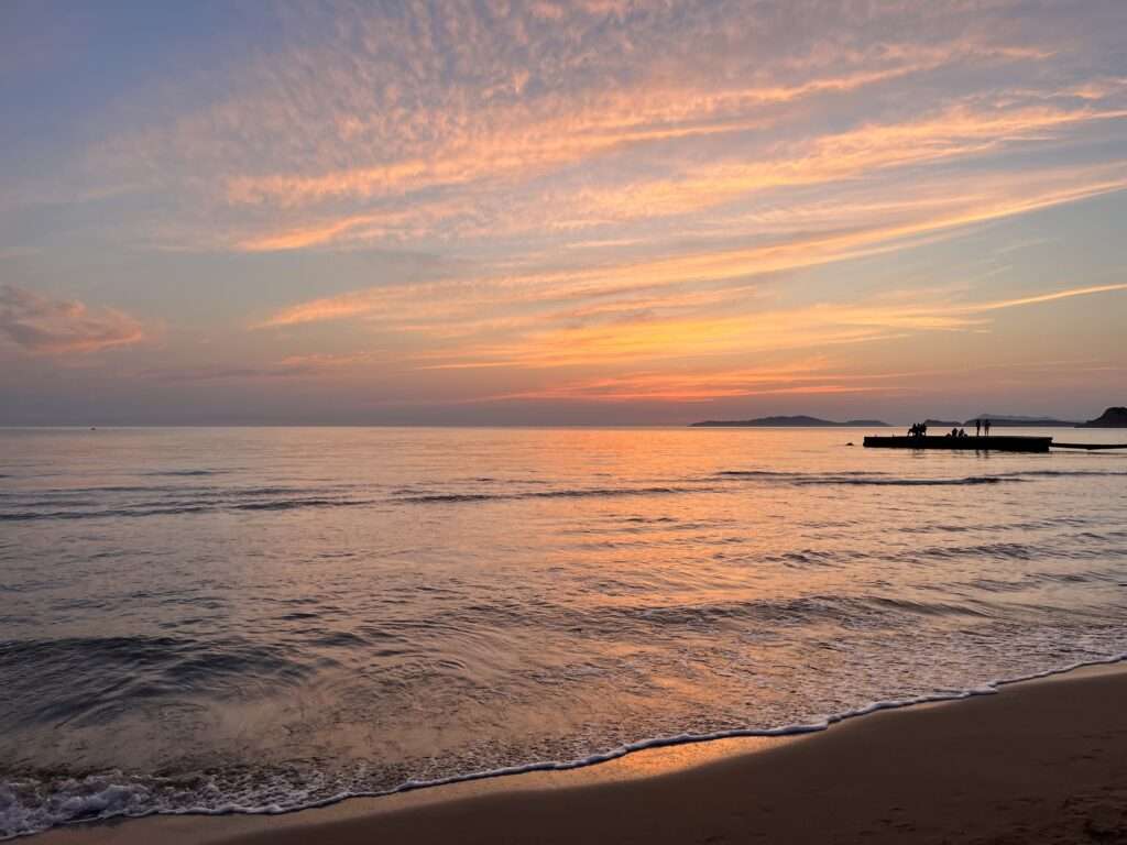 sunset in Corfu