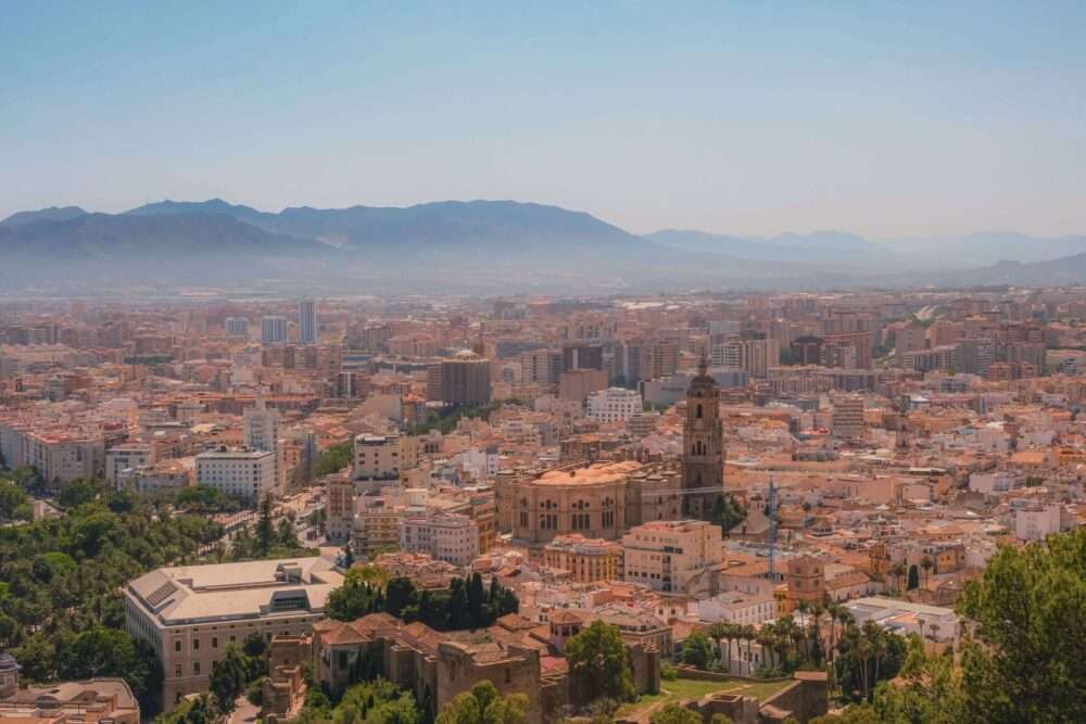 Malaga aerial. Málaga Airport To City Centre