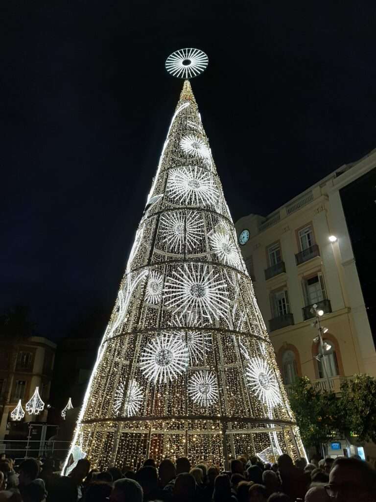 christmas tree, Málaga in winter